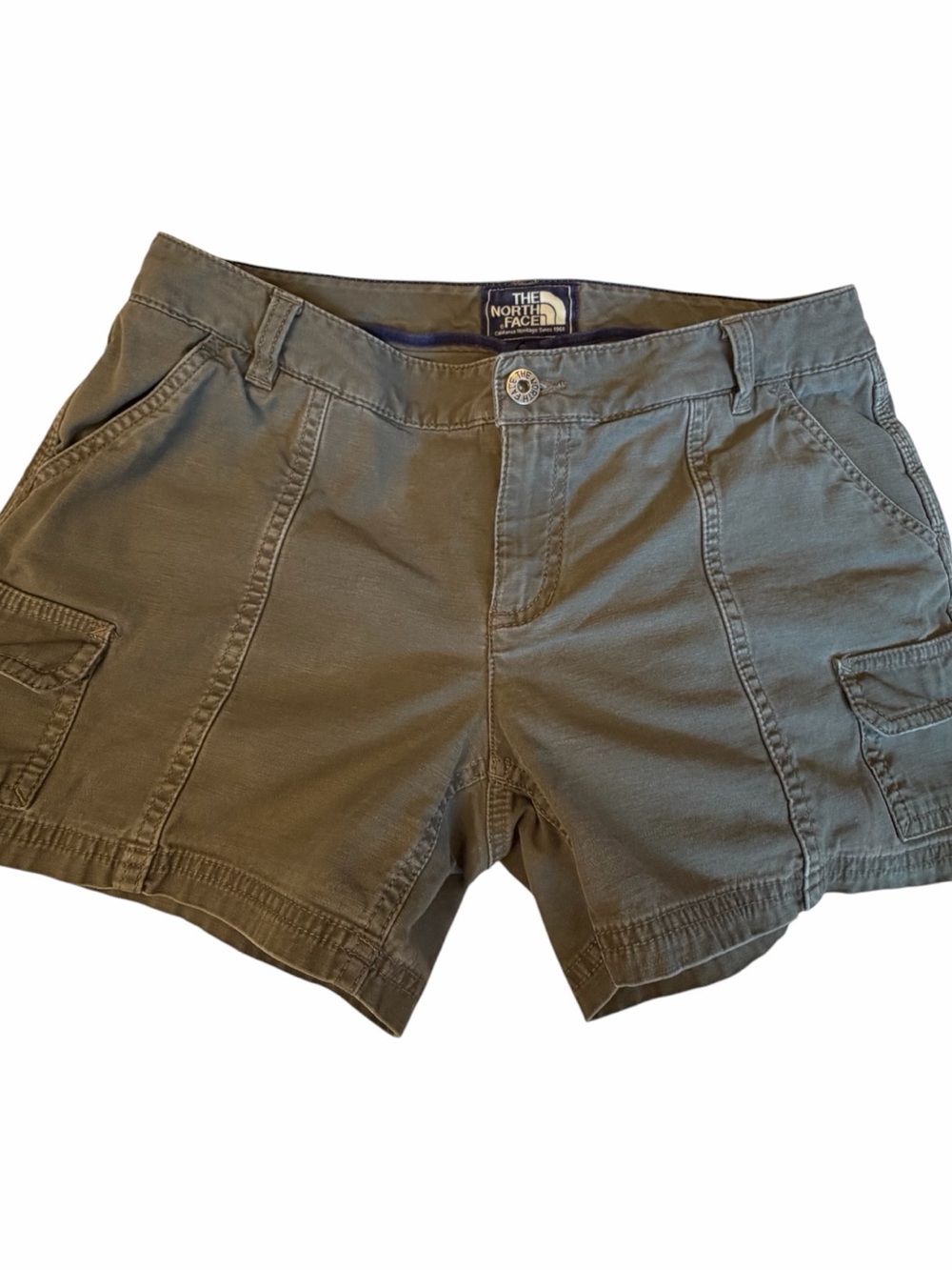 The North Face Women's Cargo Hiking Shorts olive/weathered green-Size Small - Picture 1 of 8